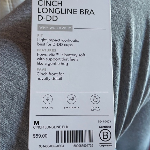 Athleta CINCH LONGLINE  bra D-DD - Picture 8 of 8